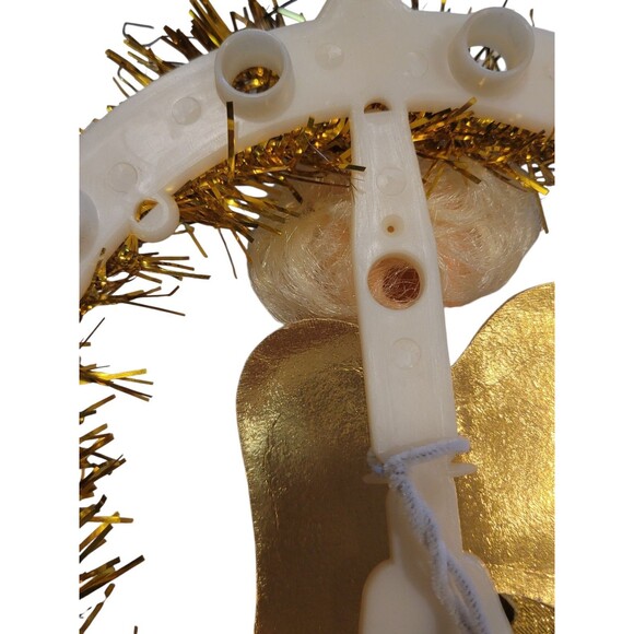 Vintage 7” Halo Angel Lighted Christmas Gold No Lights - Picture 3 of 4